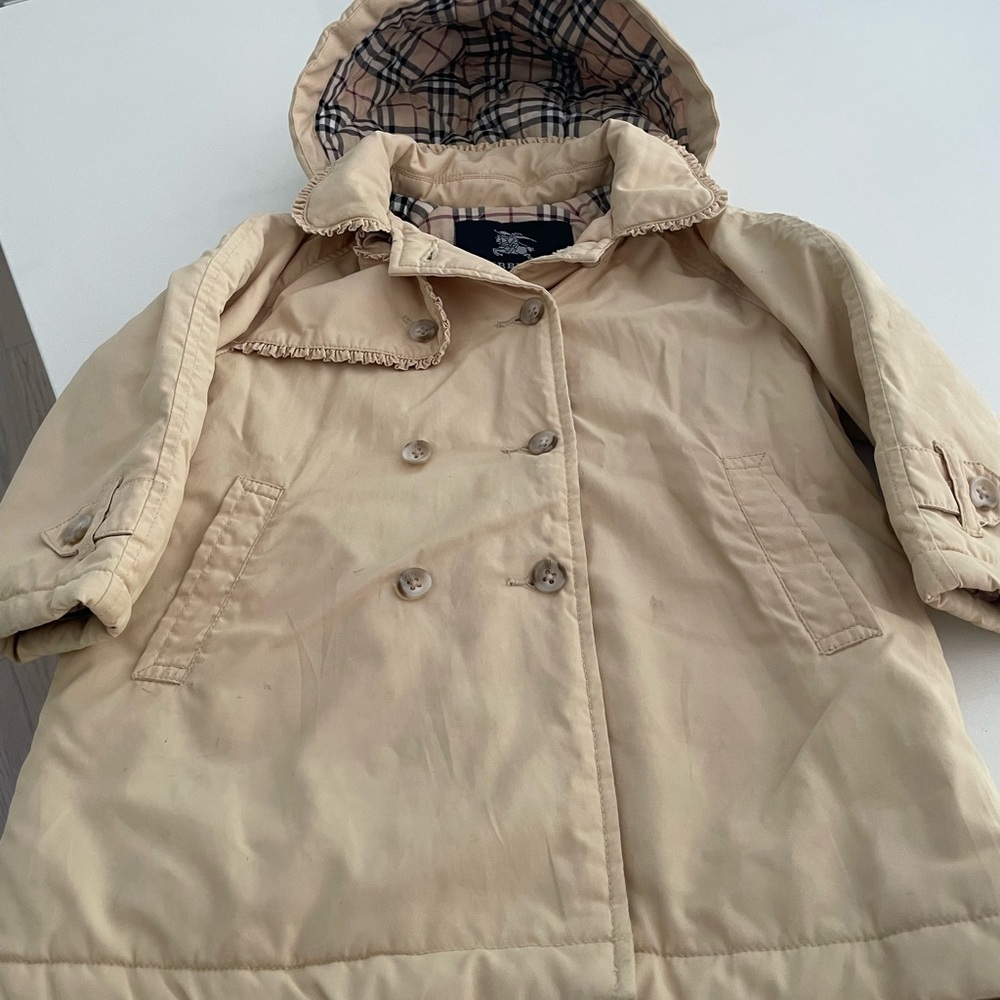 Burberry Kids Tan Hooded Raincoat